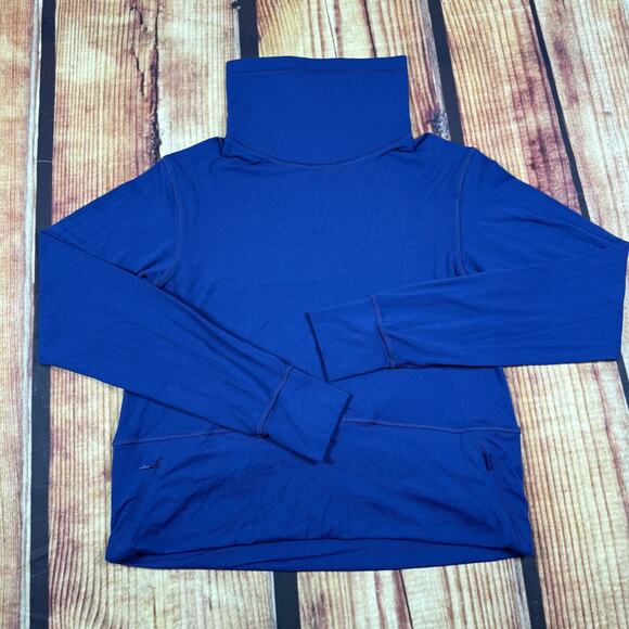 Lululemon Sweater Women 2 Blue Ready to Rulu Pullover Funnel Neck Long Sleeve - Picture 1 of 5